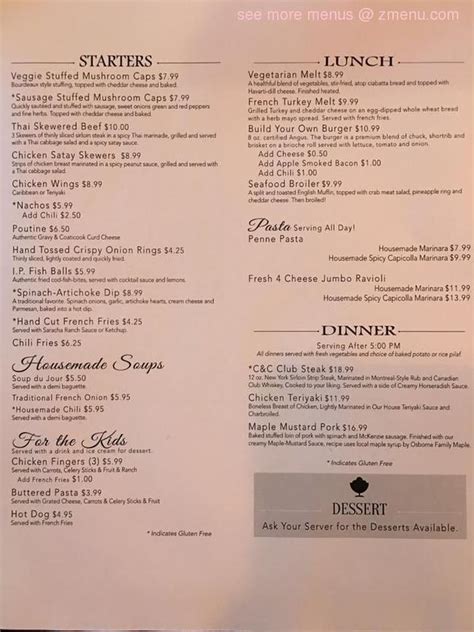 Online Menu Of Essex House And Tavern Restaurant Island Pond Vermont 05846 Zmenu