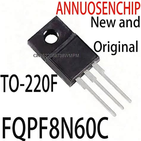 10PCS New And Original 8N60 FQPF 8N60C TO 220F 8A 600V Import New And