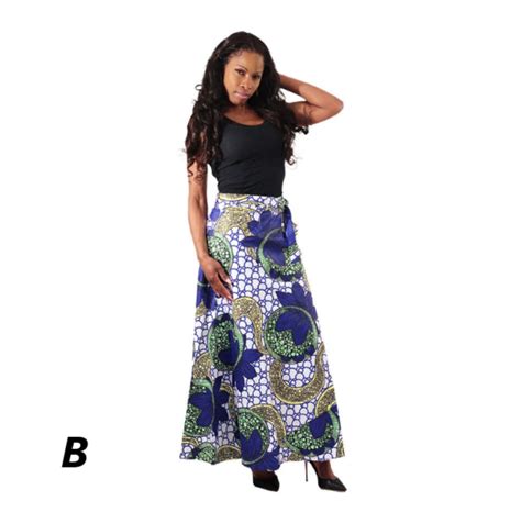 African Print Floral Wrap Skirt I Wear African