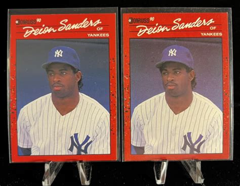 Donruss Deion Sanders No Period Error Corrected Rookie