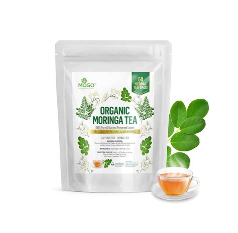 Amazon MOGO Organic Moringa Tea Bags 100 Count Tastes