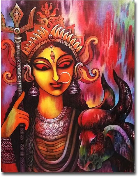 Durga Painting By Ratna Prasad, 48% OFF