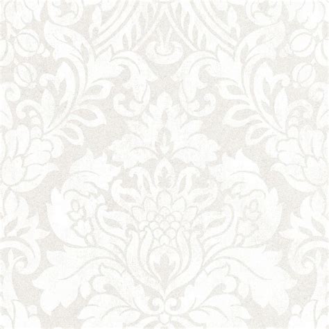 Graham And Brown Artisan 56 Sq Ft Pearl Paper Textured Damask Unpasted