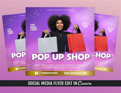 Pop up Shop Flyer Template - Etsy