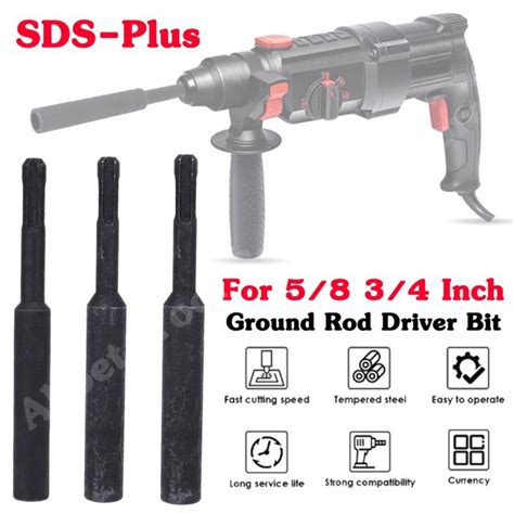 Sds Plus Adapter Ground Rod Bits Driver Steel Hammer Drill Ground Rod