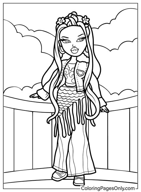 Bratz Coloring Page To Print Free Printable Coloring Pages