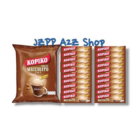 Kopiko Macchiato Coffee 3in1 7 And 20 Sachet 24g Instant Coffee Mix