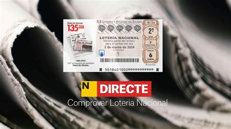 Lotería Nacional de hoy sábado en DIRECTO Comprobar resultados del 2