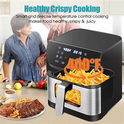 Air Fryer 6 2 QT Oilless AirFryer Oven 1500W Hot Air Fryers Large