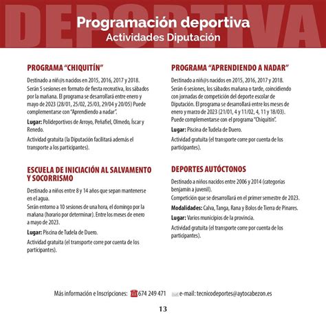 Programaci N Cultural Y Deportiva De Cabez N De Pisuerga