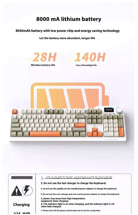 Ajazz AK I V Wired And Wirless Mode Mechanical Keyboard Keys Full Key Hot Swappable With