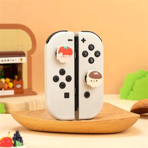 Geekshare Bonitas Tapas De Silicona Joycon Con Agarre Para El Pulgar