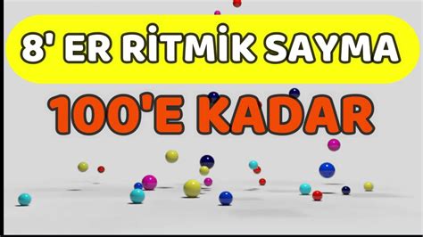 8 ER RİTMİK SAYMA SEKİZER RİTMİK SAYMA YouTube