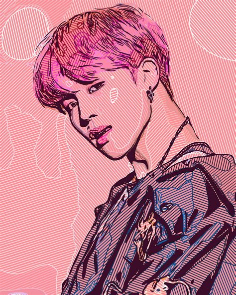 Bts Park Jimin Abstract Art Print Etsy