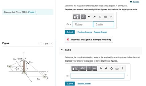 Solved Determine The Magnitude Of The Resultant Force A