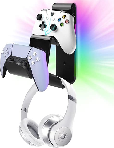 Rgb Dual Game Controller Kopfh Rer Halter Ladeger T Mit Lichtmodi