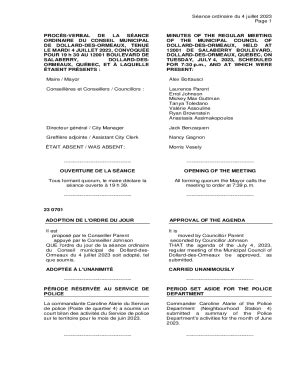 Remplissable En Ligne Procs Verbal De La Sance Du Conseil Municipal Du