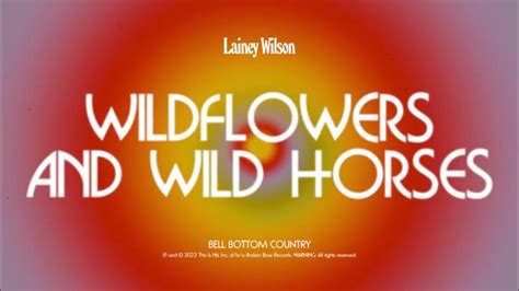 Lainey Wilson - Wildflowers And Wild Horses (Official Audio) - YouTube ...