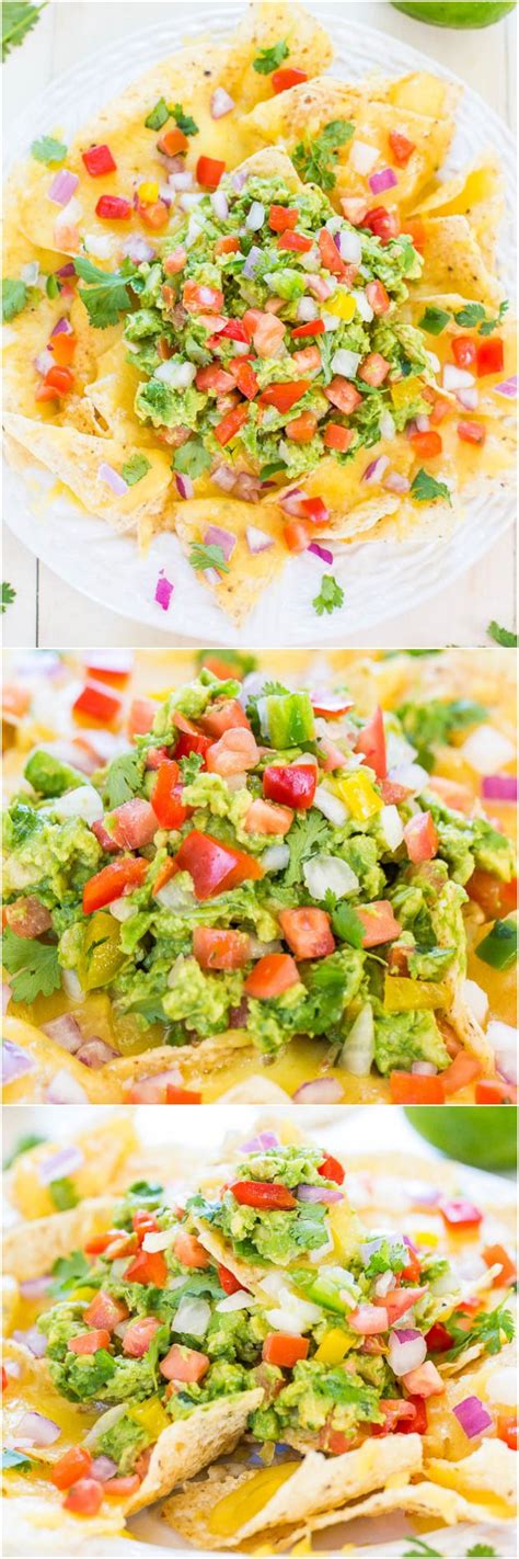 Loaded Guacamole Nachos - Averie Cooks