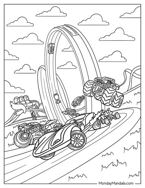 Hot Wheels Coloring Pages Free PDF Printables Cars Coloring Pages Coloring Pages Easy