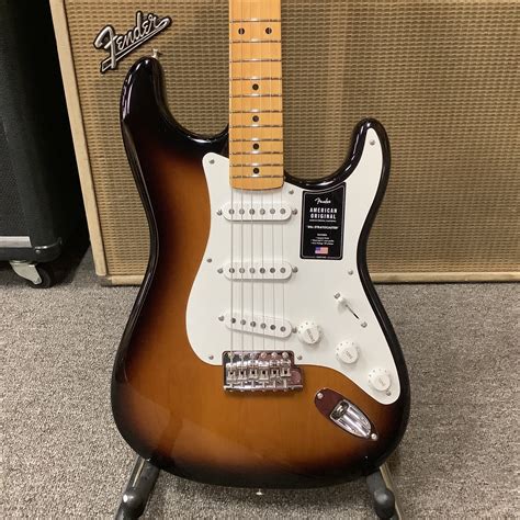 Brand New Fender Am Original 50s Stratocaster Maple Neck Two Tone Sunburst Normans Rare Guitars