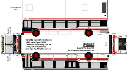 SP Papel Modelismo PaperBus 1999 New Flyer D40LF Toronto Transit