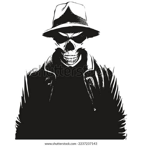 Skull Cowboy Hat Vector Hand Drawn Stock Vector (Royalty Free) 2237237143 | Shutterstock