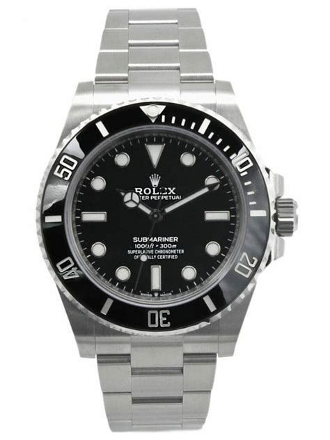 Rolex Submariner Mm No Date Stainless Steel Black Dial Model