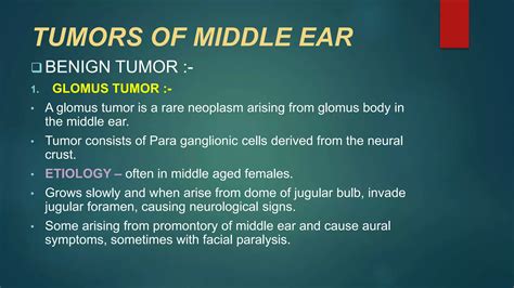 Tumors Of Ear Ppt Free Download