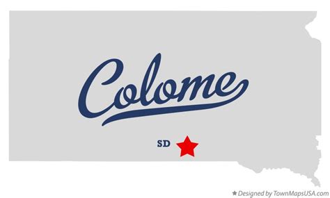 Map of Colome, SD, South Dakota