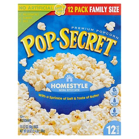 Pop Secret Microwave Popcorn Homestyle Butter Flavor 32 Oz Sharing