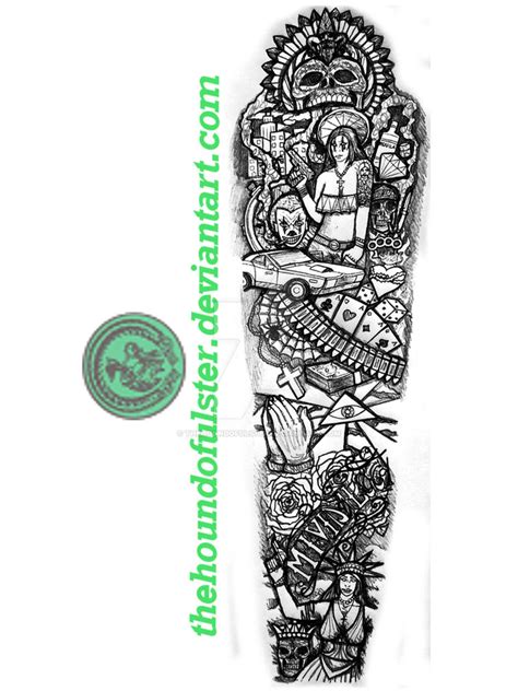 Chicano Gangster Full Sleeve Tattoo By Thehoundofulster On Deviantart