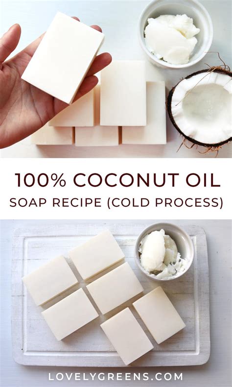 How To Make Pure 100 Coconut Oil Soap Cold Process Recipe