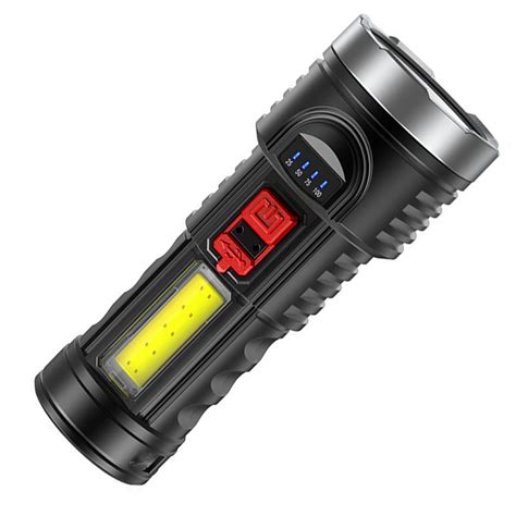 Powerful Usb Rechargeable Flashlight Modes Led Torch With Built In