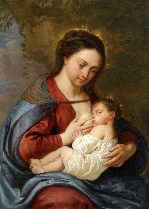 Madonna And Child Painting By Follower Of Peter Paul Rubens Fine Art