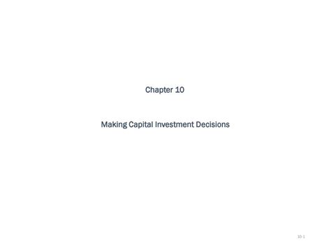 Making Capital Investment Decisions Ppt Download