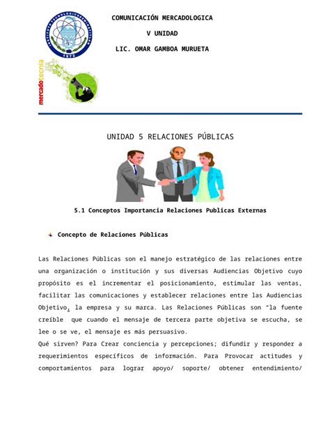 Docx Unidad Relaciones P Blicas Dokumen Tips