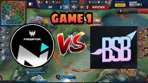 Game Nexplay Solid Vs Bsb Mpl Ph Week Day Aug Youtube