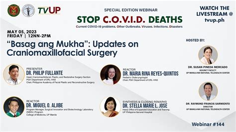 Webinar 144 Basag Ang Mukha Updates On Craniomaxillofacial