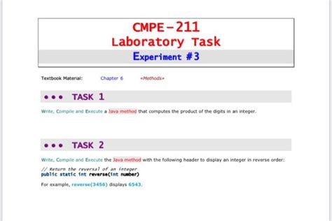 Solved Cmpe 211 Laboratory Task Experiment 3 Textbook