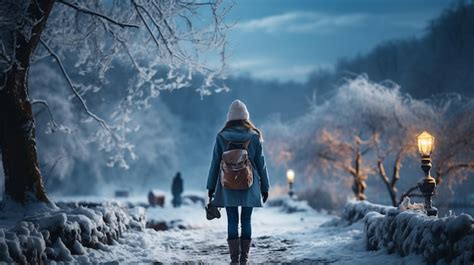 Premium Ai Image Winter Landscape With Snow Covered Trees