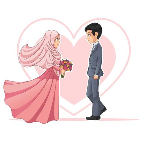 Detail Kartun Pengantin Muslimah Png Koleksi Nomer