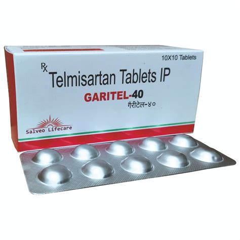 Telmisartan 40 Mg Tablet Garitel 40 Tab At Rs 65 Strip Pcd Pharma