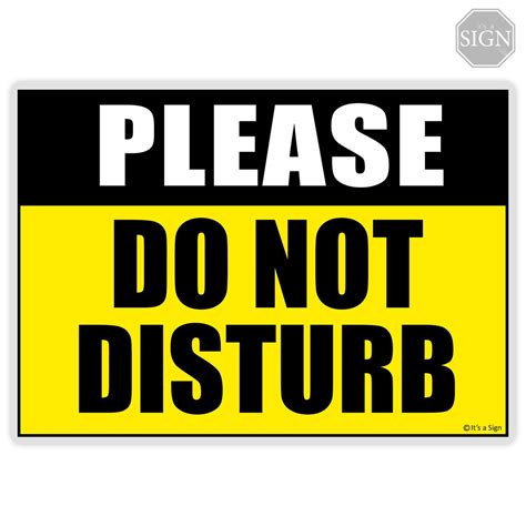 Do Not Disturb Sign Laminated Signage A4 Size Shopee Singapore