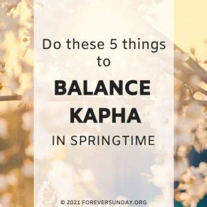 Balancing Kapha In Springtime Foreversunday Ayurveda And Yoga