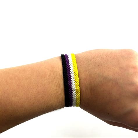 Non Binary Bracelet Non Binary Pride Flag Non Binary Pride Etsy