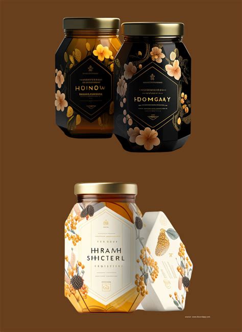 BOTTLE AND HONEY LABEL DESIGN | Honey packaging, Honey label design ...