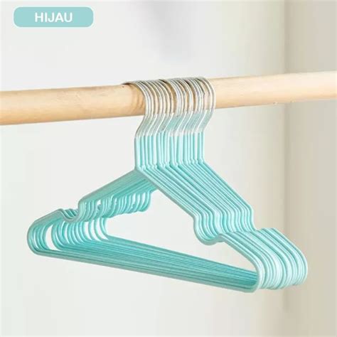 1 SET ISI 10 PCS Hanger Baju Gantungan Baju Anti Karat Hanger Pakaian