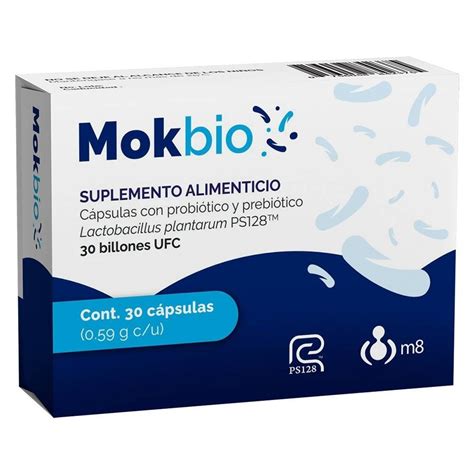 Suplemento alimenticio Mokbio lactobacillus plantarum PS128 30 cápsulas