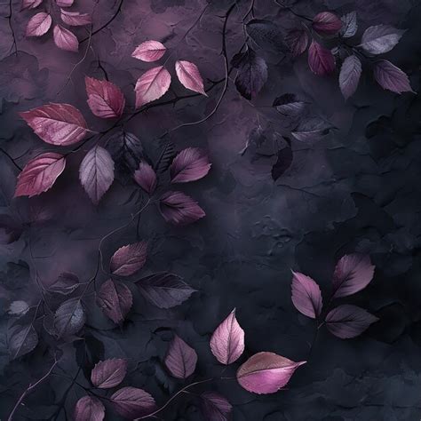 Premium Photo | Dark floral purple background